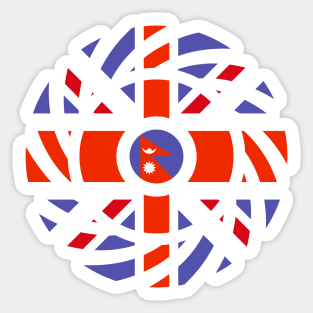 British Nepalese Multinational Patriot Flag Sticker